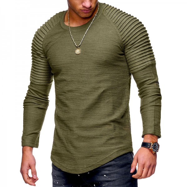 New Men's Brand O-Neck Irregular T-shirt...