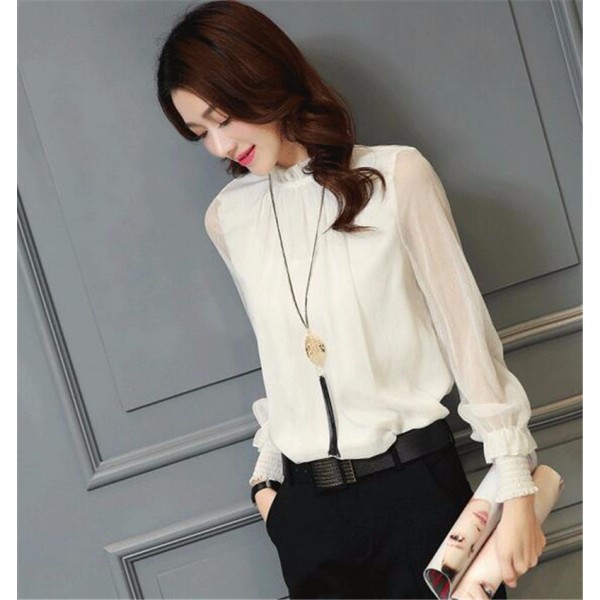 Chiffon Blouse 2018 New Women Tops Long ...
