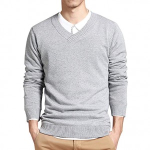 Mens Slim Comfortably Knitted Long Sleev...