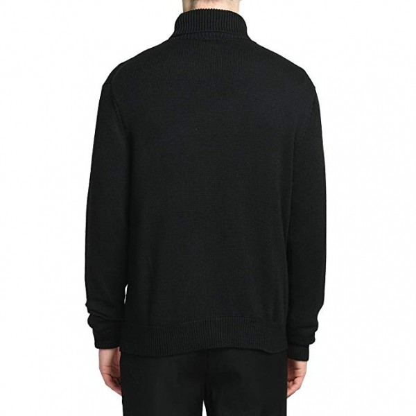 Men’s Merino Wool Blend Relax Fit Turtle Neck Sweater Pullover