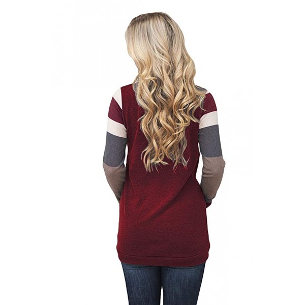 Women's Cotton Knitted Long Sleeve Lightweight Tunic Sweatshirt Tops