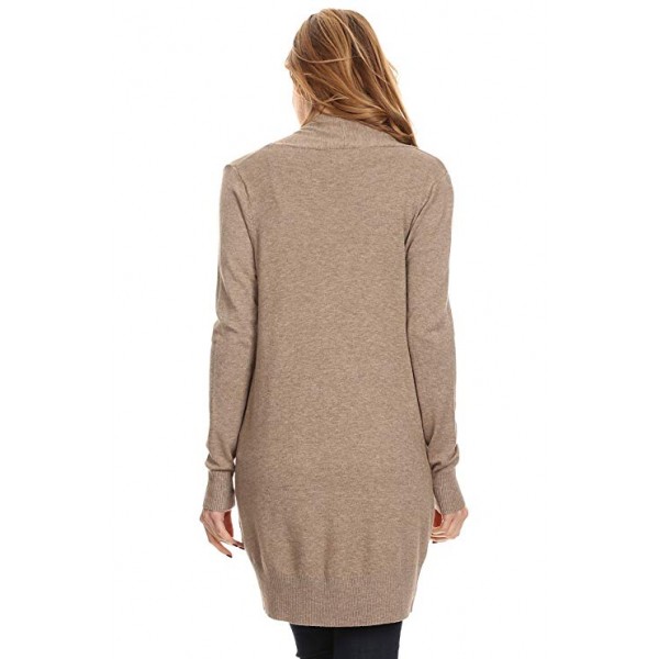 Womens Basic Open Front Knit Cardigan Sweater Top W/Pockets Womens Basic Open Front Knit Cardigan Sweater Top W/Pockets