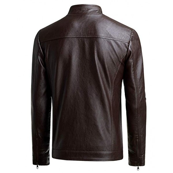 Men's Casual Motorcycle Faux Leather Jacket