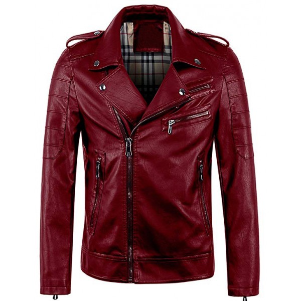 Men's Vintage Asymmetric Zip Lightweight...